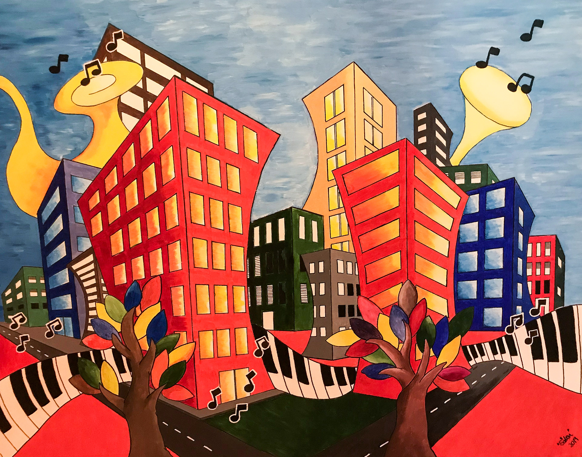 Stadssilhuett — Lennart Sällström